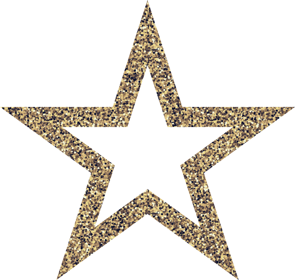 Gold Star Glitter Symbol