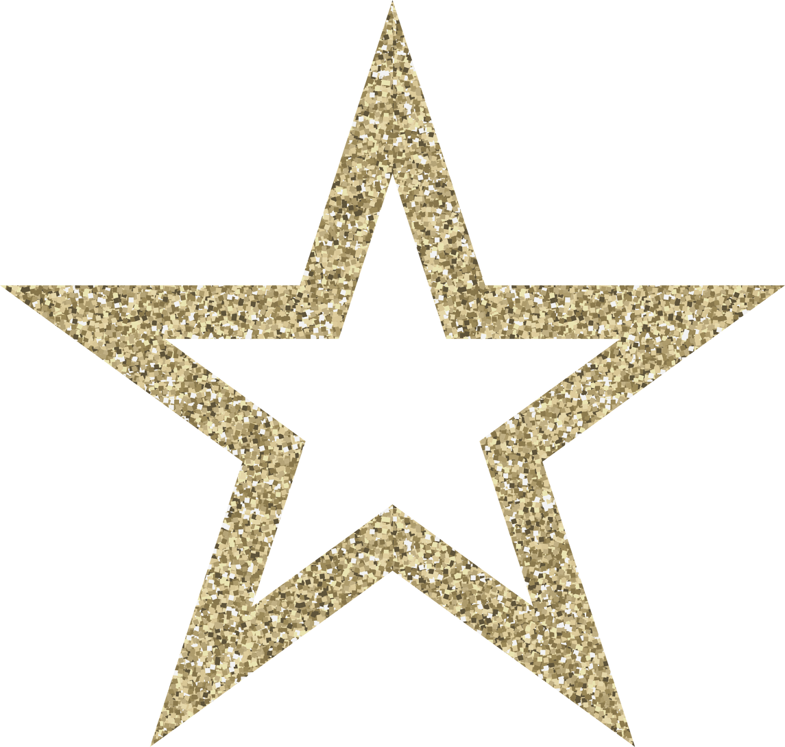 Gold Star Glitter Symbol